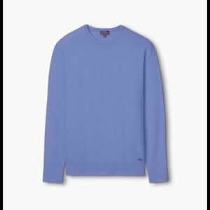 Sun Day Red 3D Tour Cashmere Crewneck Sweater Blue Luxury Golf Knit Men's L